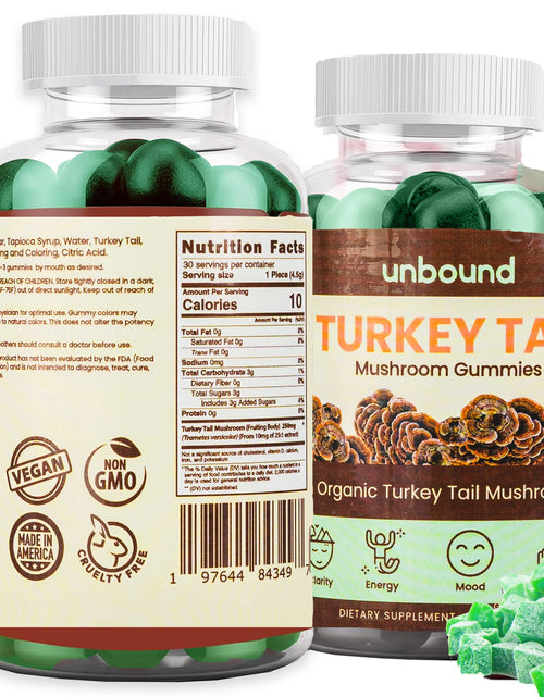 Load image into Gallery viewer, Unbound Turkey Tail Mushroom Gummies for Cognitive Functioning, Improve Sleep, Boost Immunity
