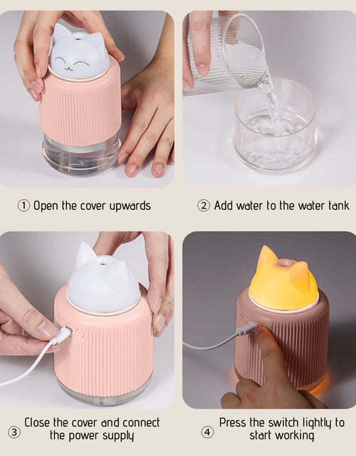 Load image into Gallery viewer, Mini Cool Mist Humidifier for Kids Bedroom, Cute Mini Humidifier- Small Humidifier for Desk &amp; Plants &amp; Office with USB, Quiet
