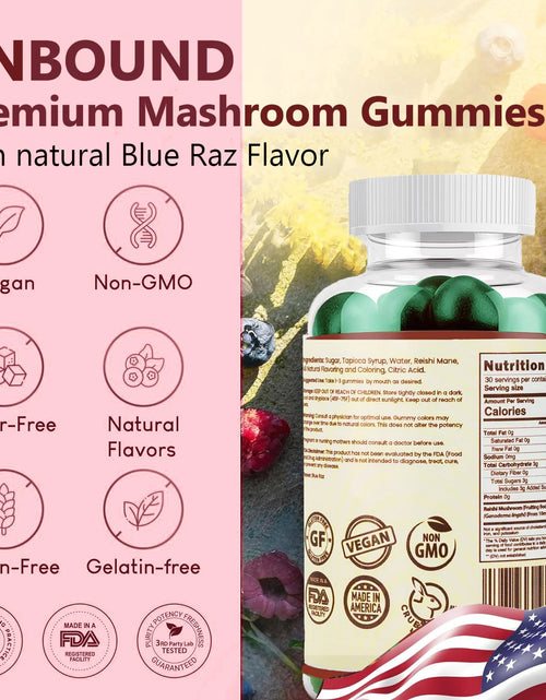 Load image into Gallery viewer, Unbound Reishi Mushroom Gummies for Immune Support, Heart Health, Improve Sleep
