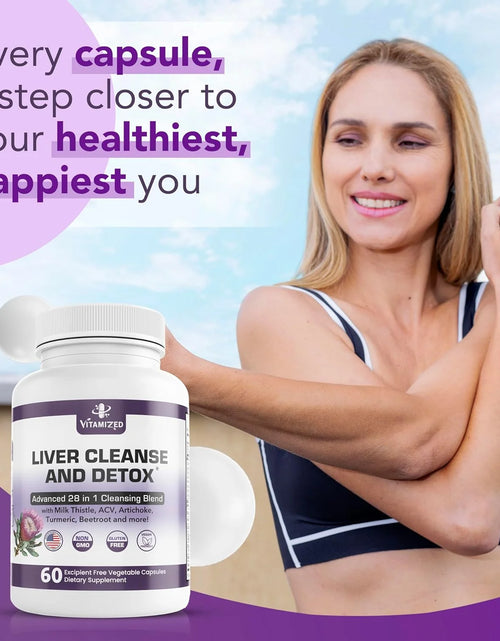 Load image into Gallery viewer, Liver Cleanse and Detox Formula - Milk Thistle, Artichoke Extract, Dandelion, and Apple Cider Vinegar - Liver Health Supplement
