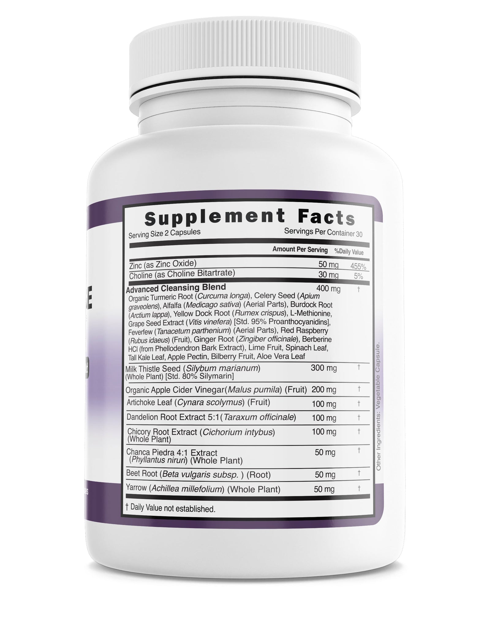 Liver Cleanse and Detox Formula - Milk Thistle, Artichoke Extract, Dandelion, and Apple Cider Vinegar - Liver Health Supplement