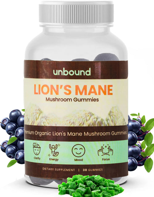 Load image into Gallery viewer, Unbound Lion&#39;S Mane Mushroom Gummies for Memory, Focus, and Clarity
