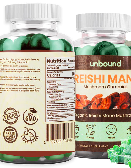 Load image into Gallery viewer, Unbound Reishi Mushroom Gummies for Immune Support, Heart Health, Improve Sleep
