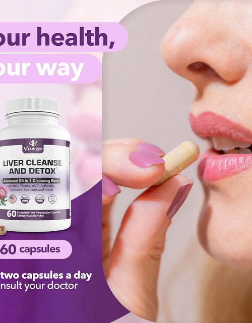 Load image into Gallery viewer, Liver Cleanse and Detox Formula - Milk Thistle, Artichoke Extract, Dandelion, and Apple Cider Vinegar - Liver Health Supplement
